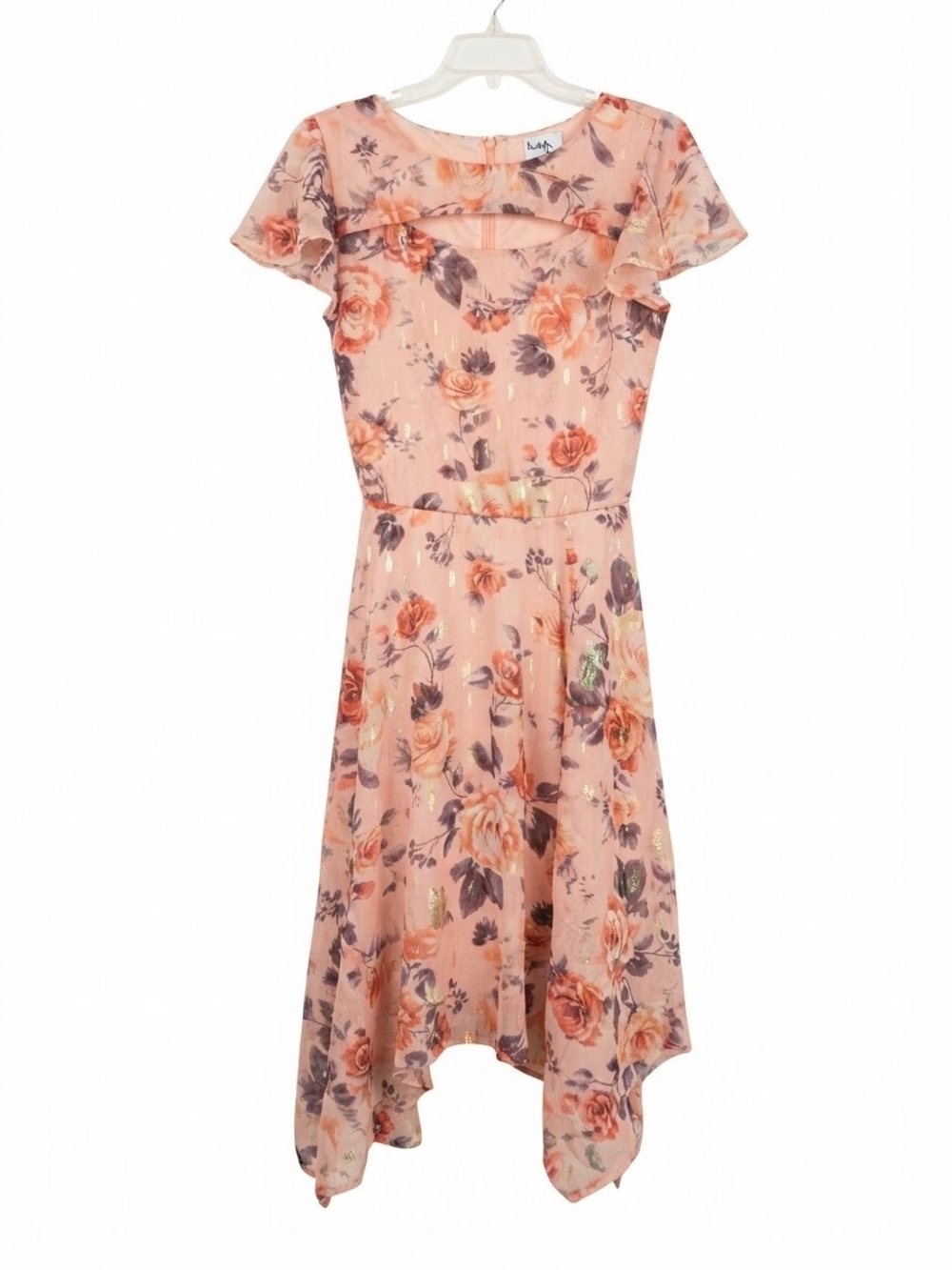 Speechless Peach Floral High-Low Dress